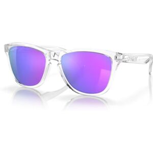 Oakley Frogskins Sunglasses - Polished Clear Frame / Prizm Violet Lens