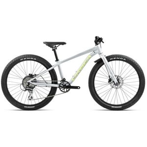 Orbea MX 24 Team Disc Kids Bike - 2024 - Halo Silver - Spicy Lime (Matt)