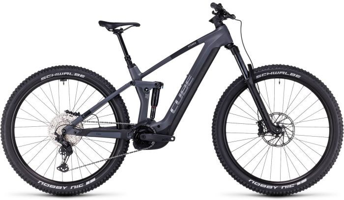 Cube Stereo Hybrid 140 HPC Race 750 Full Suspension e-Bike - 2023 - Grey'n'chrome, Medium