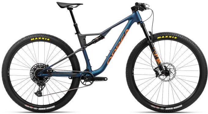 Orbea Oiz H20 Full Suspension Mountain Bike - 2023 - Moondust Blue - Leo Orange Matt, Large