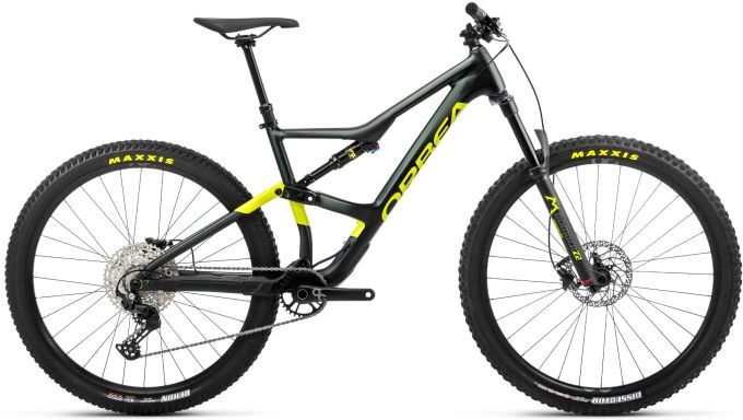 Orbea Occam H30 Full Suspension Mountain Bike - 2023 - Metallic Dark Green-Lime Green (Matt), Large