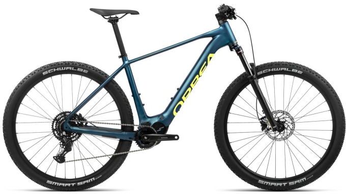 Orbea Urrun 40 Hardtail e-Bike - 2024 - X-Large, Borealis Blue (Matt)- Luminous Yellow (Gloss)