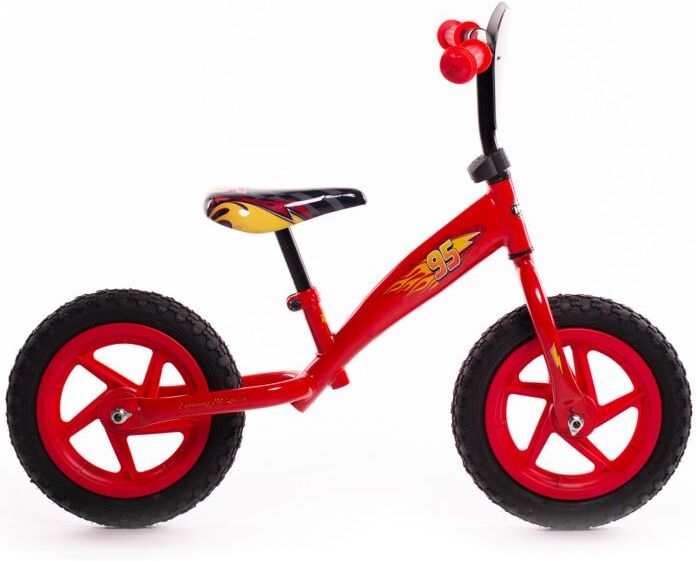 "Huffy Disney Cars 12" Balance Bike" - Black,orange,red,yellow