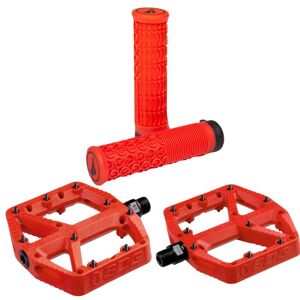 SDG Comp Pedals & Thrice Grips - Red, 31mm