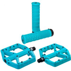 SDG Comp Pedals & Thrice Grips - Turquoise, 33mm