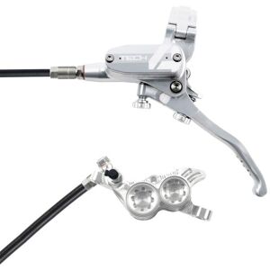 Hope Tech 4 V4 Hydraulic Disc Brake - Silver / SilverRear Left HandStandard Black Hope Tech 4 V4 Hydraulic Disc Brake - Silver / SilverRear Left HandStandard Black