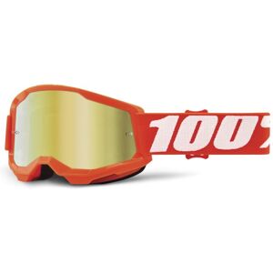 100% Strata 2 Junior Goggles - Orange/ Mirror Gold Lens 100% Strata 2 Junior Goggles - Orange/ Mirror Gold Lens