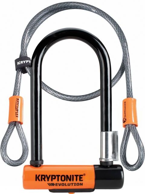 Kryptonite Evolution Mini 7 D-Lock with 4 Foot Cable