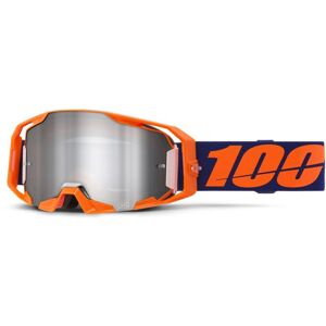 100% Motocross Goggles Neon Orange Impact-Resistant - Motocross goggles 100% Motocross Goggles Neon Orange Impact-Resistant - Motocross goggles