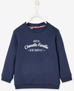 notre Chouette Famille Sweatshirt for Children, Vertbaudet Capsule Collection dark blue