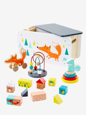 VERTBAUDET Multi-activity Fox Toy Box - Wood FSC® Certified multi