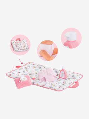 VERTBAUDET Changing Accessories Set for 36/42 cm Baby Doll, by Corolle light pink/print