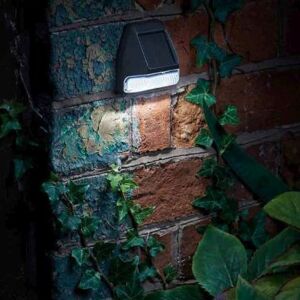 4 Pack Solar Garden Wall Light White LED - 7.5cm SuperBright by Smart Solar