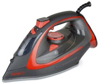 Hurricane Steam Iron with Ceramic Soleplate Black And Red - 3200W