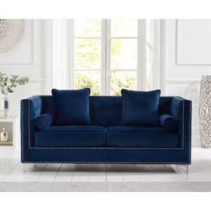 Oak Furniture Superstore Amelie Blue Velvet 3 Seater Sofa