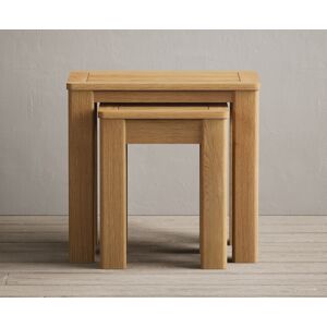 Oak Furniture Superstore Eclipse Solid Oak Nest Of Tables