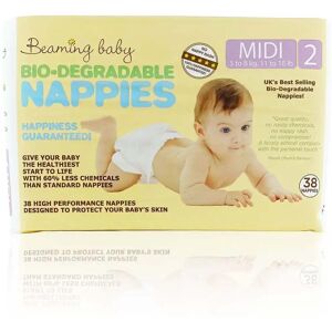 Beaming Baby Biodegradable Nappies - Midi - Size 2 - Pack of 40