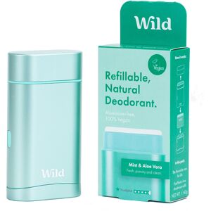 Wild Men's Aqua Case and Mint & Aloe Vera Deodorant Starter Pack - 40g