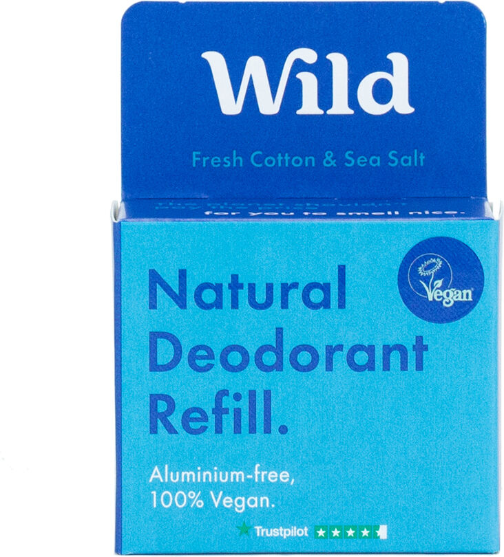 Wild Men's Fresh Cotton & Sea Salt Deodorant Refill - 40g