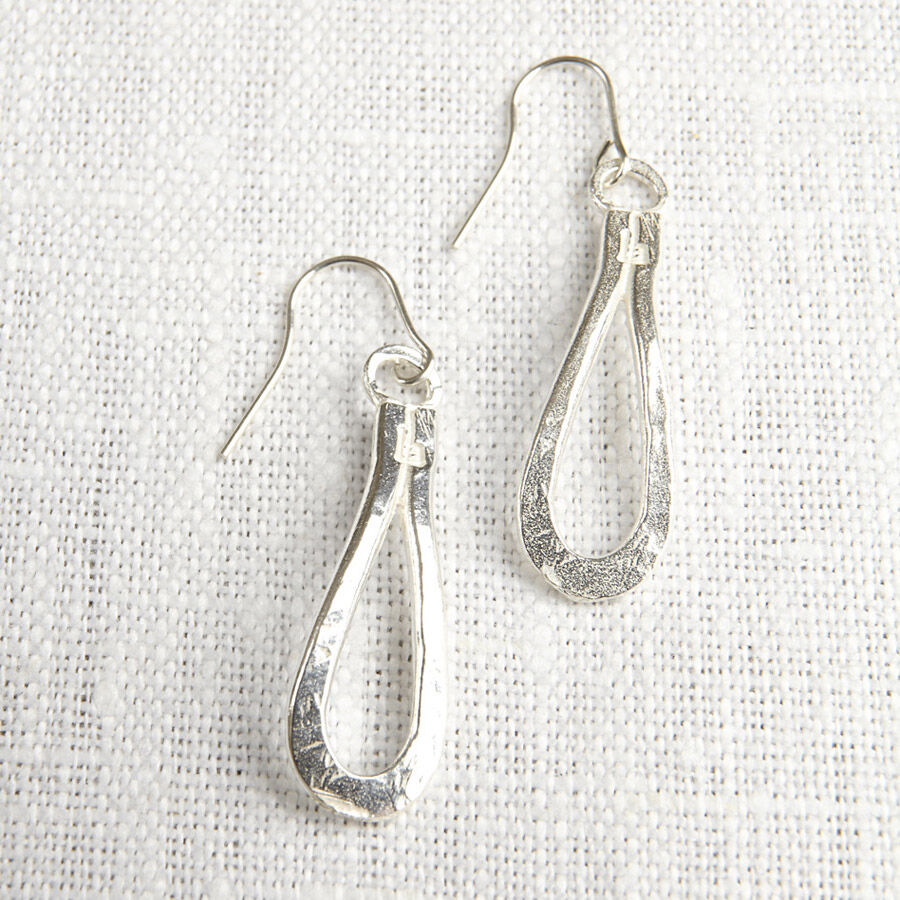 LA Jewellery Recycled Silver Wave Earrings