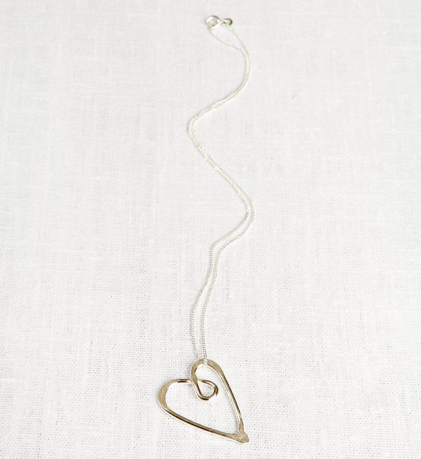 LA Jewellery Recycled Silver Love Necklace