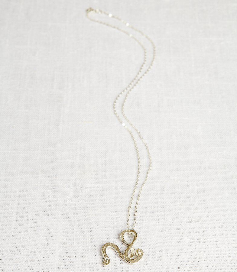 La Jewellery Recycled Silver Petit Serpentine Necklace