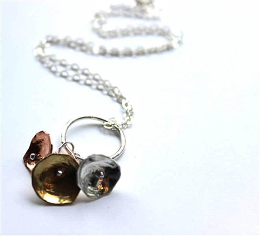 LA Jewellery Recycled Nectar Necklace on a Silver Chain