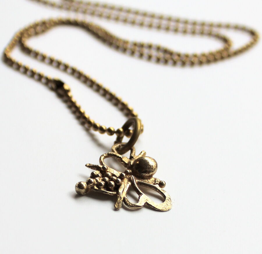 LA Jewellery Recycled Brass Nurture Bee Necklace