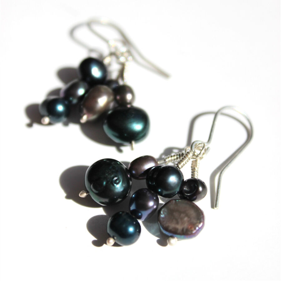 LA Jewellery Blue Dusk Recycled Silver Earrings