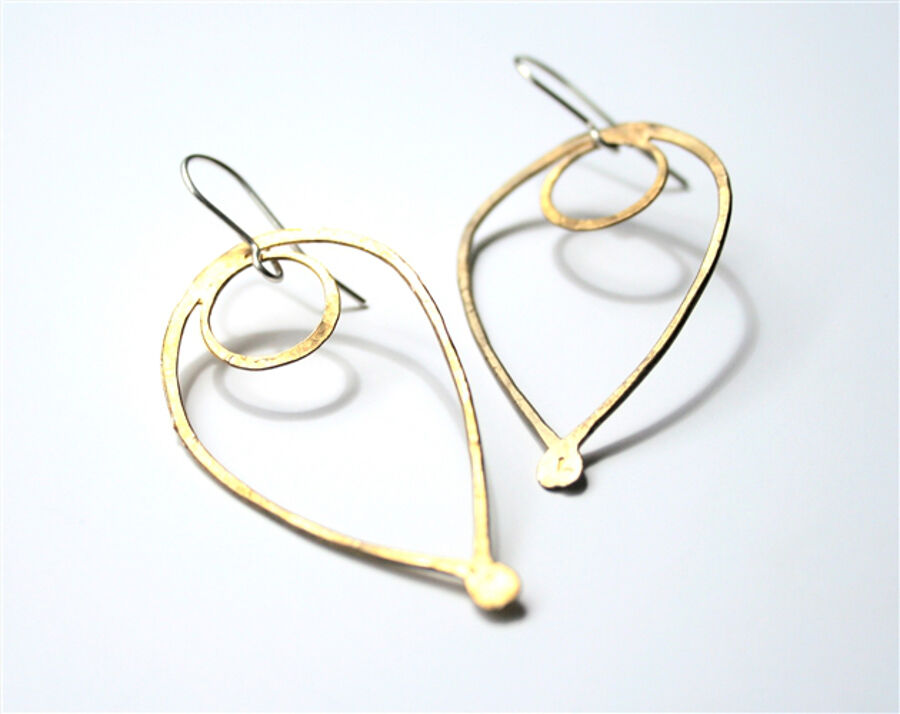 LA Jewellery Bloom Recycled Brass Earrings