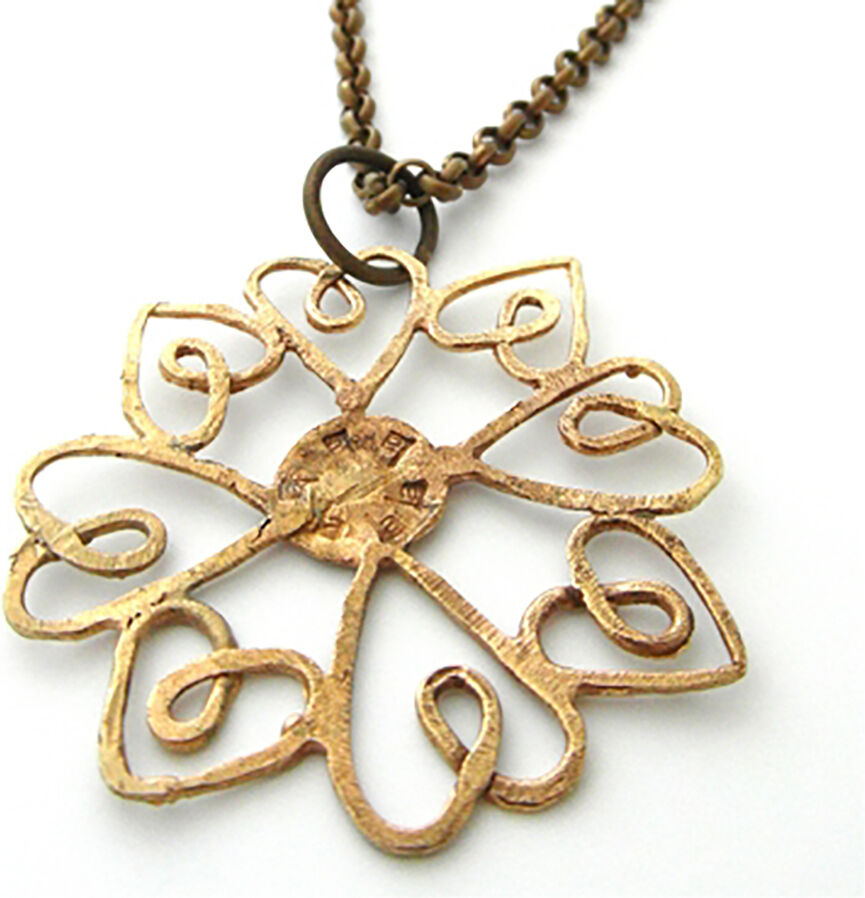 LA Jewellery Heartflake Brass Necklace