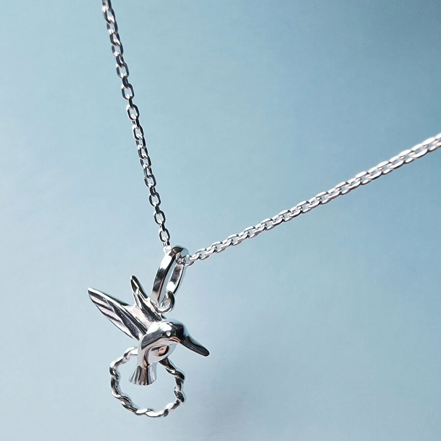 Vurchoo Jewellery Vurchoo Silver Hummingbird Necklace