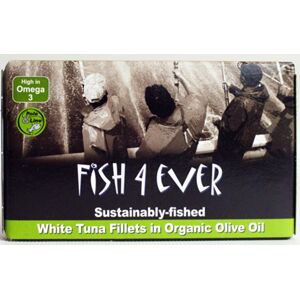 Fish 4 Ever White Tuna Fish in Organic Olive Oil - 120g