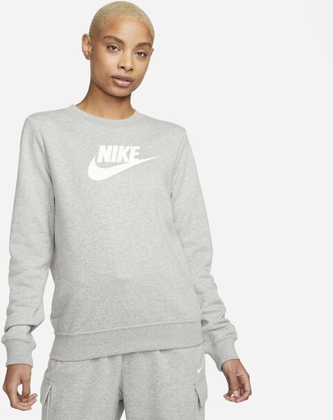 Nike Sportswear Club Logo Crew-neck - Women Sweatshirts  - Grey - Size: Small