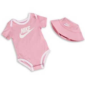 Nike Bucket Hat & Bodysuit 2 Pc Set - Baby Gift Sets  - Pink - Size: New Born