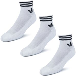 Adidas Trefoil Ankle 3 Pack - Unisex Socks  - White - Size: 2 - 3.5