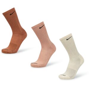 Nike Everyday Cushioned Crew 3 Pack - Unisex Socks  - Brown - Size: 5 - 8