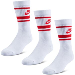 Nike Everyday Essential Crew 3 Pack - Unisex Socks  - White - Size: 2 - 5