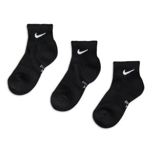 Nike Kids Ankle 3 Pack - Unisex Socks  - Black - Size: 12 - 2