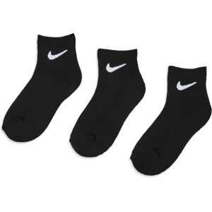 Nike Kids Ankle 3 Pack - Unisex Socks  - Black - Size: 12 - 2