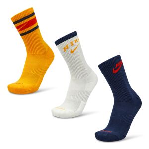 Nike Everyday Cushioned Crew 3 Pack - Unisex Socks  - Gold - Size: 5 - 8