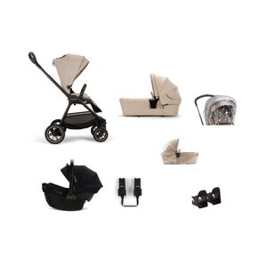 Nuna Triv Next Pushchair 3 Piece Travel Bundle with PIPA Urbn Infant Car Seat - Biscotti