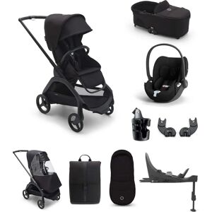 Bugaboo Dragonfly Ultimate 9 Piece Bundle with Cloud T Car Seat and Base - Midnight Black