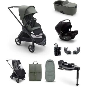 Bugaboo Dragonfly Ultimate 9 Piece Bundle with Nuna Turtle Air 360 Car Seat and Base - Forest Green