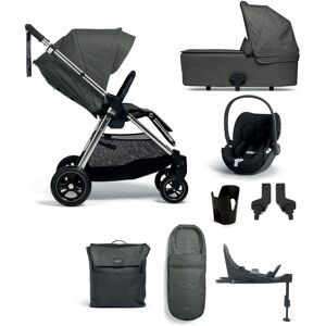 Mamas & Papas Flip XT&#179; Pushchair Complete Bundle with Cybex Cloud T Car Seat & Base (8 Pieces) - Harbour Grey