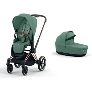 Cybex Priam 3 Piece Pushchair Bundle - Leaf Green/Rose Gold