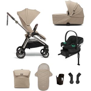 Mamas & Papas Strada Pushchair Bundle with Aton B2 Car Seat & Base (7 Pieces) - Pebble