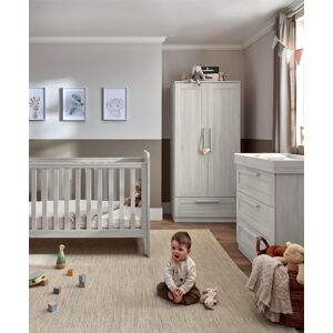 Mamas & Papas Atlas 3 Piece Cotbed Range with Dresser Changer & Wardrobe - Nimbus White