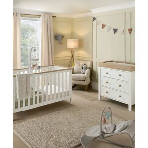 Mamas & Papas Wedmore 2 Piece Cotbed Set with Dresser Changer - White/Natural
