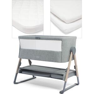 Mamas & Papas Lua Crib Grey Sheet Bundle - White